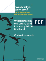 Wittgenstein On Logic and Philosophical Method