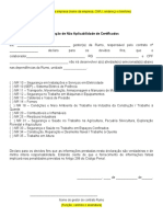 Modelo de Declaração - Declaração de Não Aplicabilidade Das NRs1