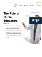 The Role of Nurse Educators - Global Health Education