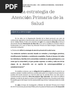 La Estrategia de Atención Primaria de La Salud: ¿Qué Es y Cómo Surge?