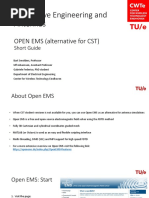 Microwave Engineering and Antennas: OPEN EMS (Alternative For CST)