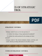 Types of Strategic Control