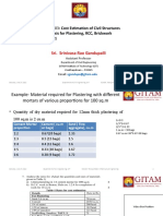 Module-4 - ECE403-CECS - Rate Analysis - Plastering, RCC, Brickwork