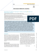 Cold Sintering of Microwave Dielectric Ceramics and Devices