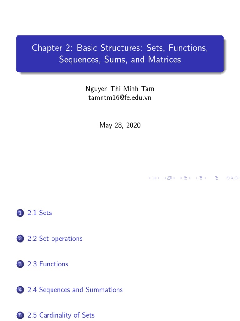 Sets, Functions, and Sequences Overview | PDF | Function (Mathematics ...