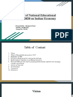 Impact of National Educational Policy 2020 On Indian Economy