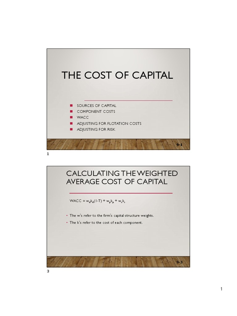 Understanding Weighted Average Cost of Capital | PDF | Cost Of Capital ...