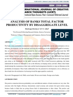 Ijcrt2106187 Paper Analysis of Banks Total Factor Productivity by Disaggregate Level