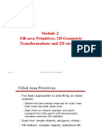 Module-2 Fill Area Primitives, 2D Geometric Transformations and 2D Viewing