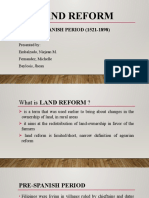 Land Reform Spanish Era 