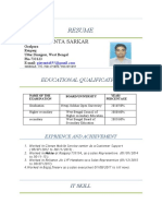 Jayanta Sarkar CV