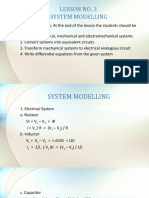 Lesson No. 3 System Modelling