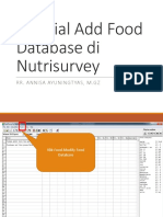 tutorial add food database di nutrisurvey