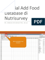 Tutorial Add Food Database Di Nutrisurvey