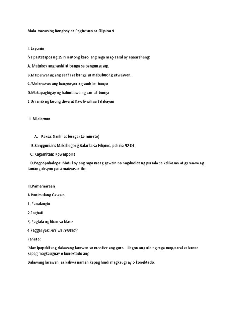 Semi Detailed Lesson Plans | PDF