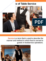 Chapter 6 Types of Table Service