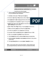 BBC Skillswise - Sentences - Worksheet 3 Answers - Fill in The Missing Words