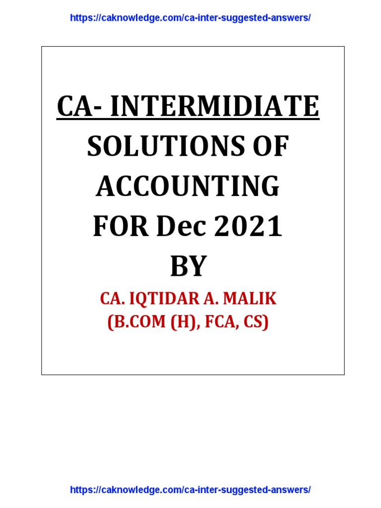 Ca inter accounts new suggested answer dec2021 pdf equity