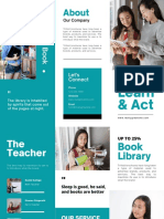 Teal & White Simple Education Trifold Brochures