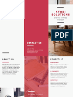 White and Red Simple Bars Corporate Trifold Brochure