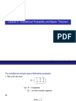 Lecture 4: Conditional Probability and Bayes' Theorem