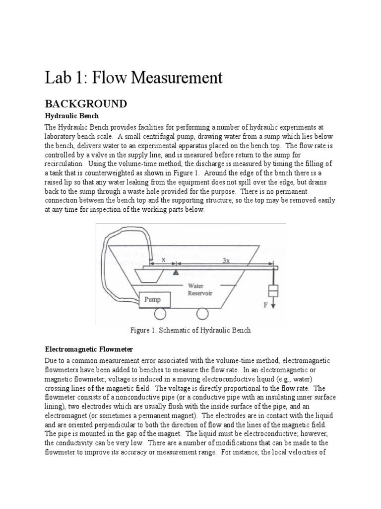 Lab 1-Flow Measurement | PDF | Flow Measurement | Accuracy And Precision