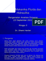 SI-2131 Mekanika Fluida Dan Hidraulika (Pengenalan Analisis Dimensi-Minggu5)