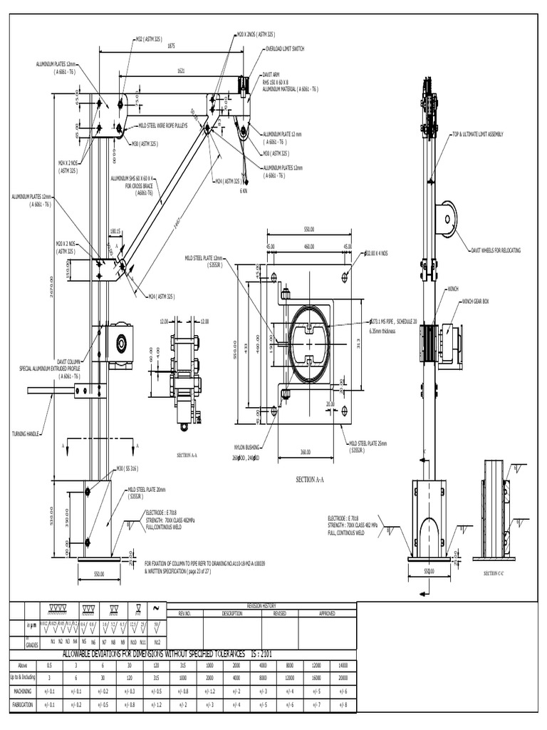 BUILDING MAINTENANCE UNIT - Davit With Winch | PDF | Building ...