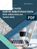 Analisis Hasil Survei Kebutuhan Data Kota Subulussalam 2020