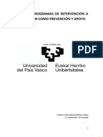 Ayudas y Programas de Intervención A La Exclusión Como Prevención y Apoyo