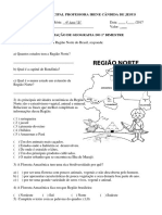 2 Avaliação de Geografia Do 1º Bimestre-2