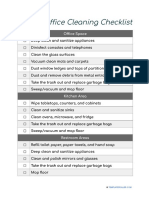Main Weekly Office Cleaning Checklist Template