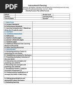 Instructional Planning: I. Objectives