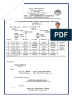 Face to Face Class Program Grades 1 and 2 Landscape