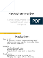 The Hackathon-In-A-Box Discussion Materials and Samples