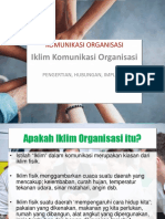 Iklim Komunikasi Organisasi - SESI 8