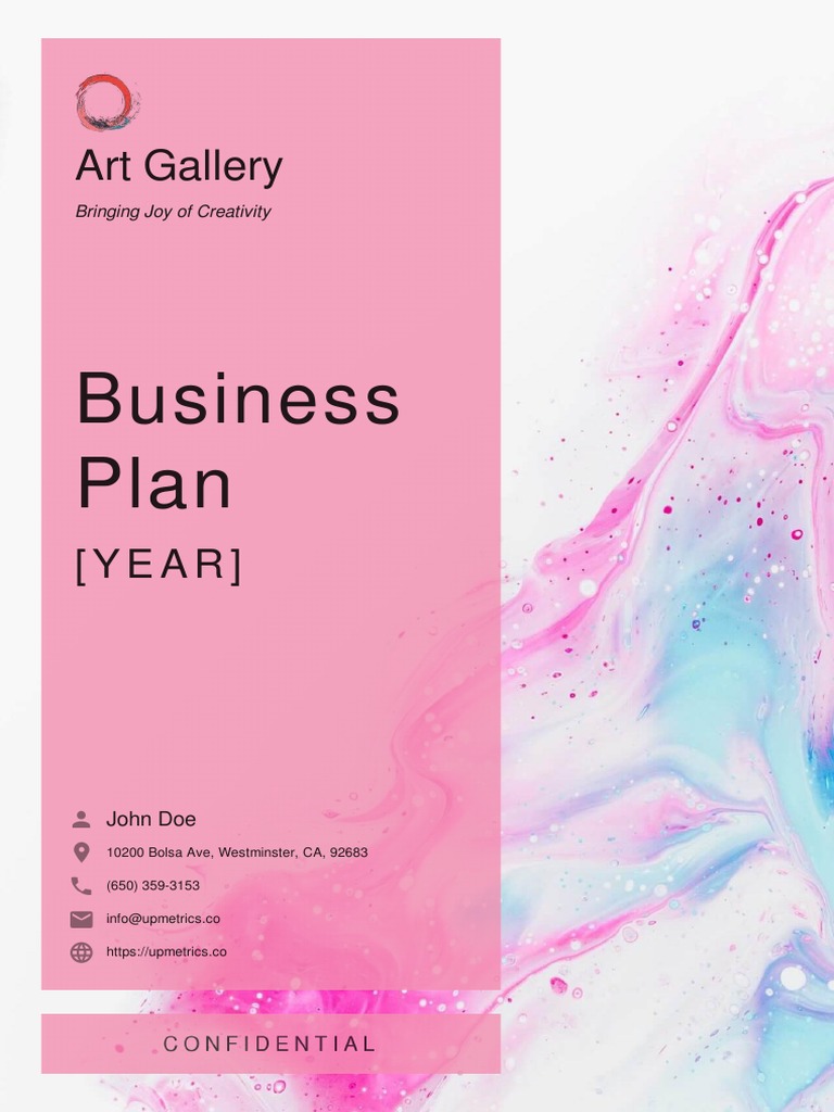 Art Gallery Business Plan PDF Gross Margin Small Business