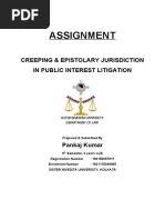 Assignment: Creeping & Epistolary Jurisdiction in Public Interest Litigation