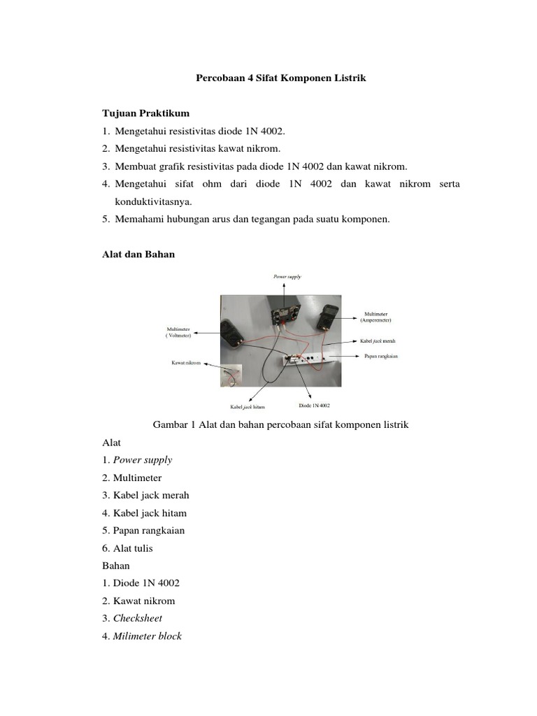 Modul 4 Sifat Komponen Listrik | PDF