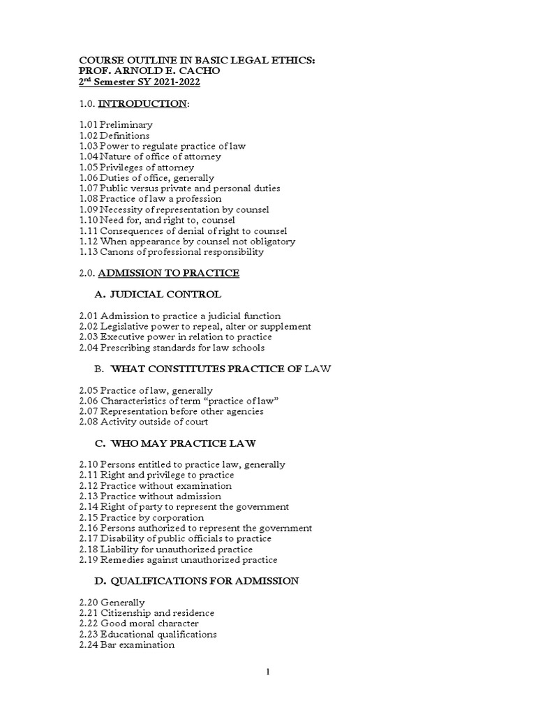 Ethics Syllabus Descargar gratis PDF AttorneyClient Privilege Lawyer