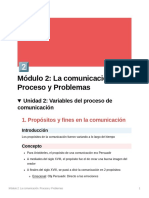 Mdulo 2 La Comunicacin. Proceso y Problemas