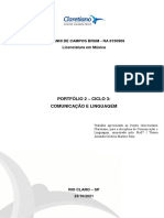 Comunicação e Linguagem - Licenciatura em Música.