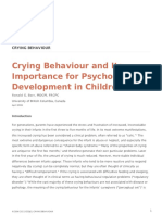 Crying Behaviour and Its Importance Psychosocial Development