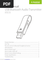 USB Bluetooth Audio Transmitter: User Manual