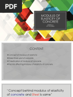 Modulus of Elasticity of Concrete