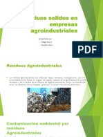 Residuos Solidos de Empresas Agroindustriales