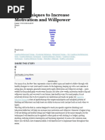 10 Techniques To Increase Motivation and Willpower