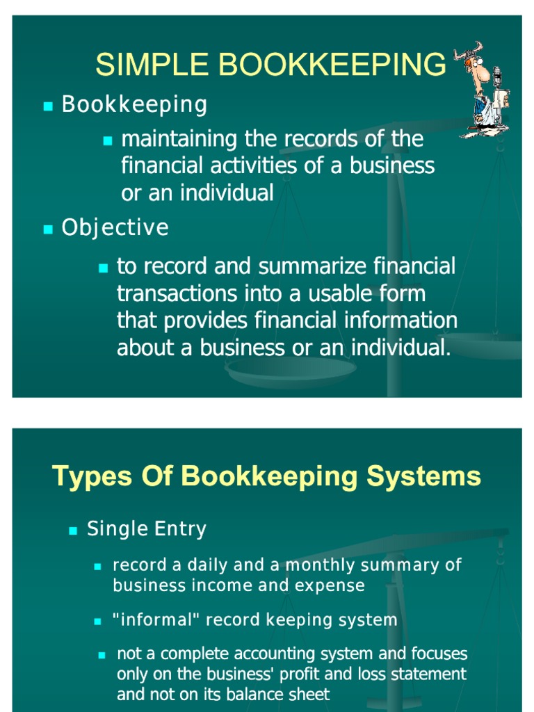 Simple Bookkeeping Overview | PDF | Debits And Credits | Bookkeeping