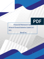 Financial Statement Analysis of Advanced Chemical Industries Limited (ACI LTD.) Based On Accounting Standards