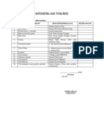 Spesifikasi Teknis KUA Kec. Barabai